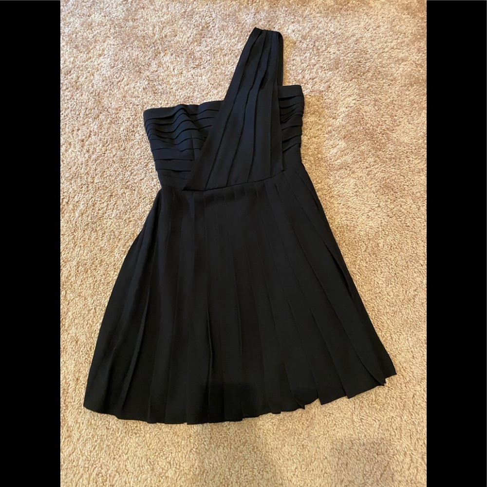 Black one shoulder strap dress
